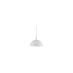 Archibald 1 Light 16 inch White with Gold detail Pendant Ceiling Light in White and Gold