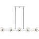 Marquee 10 Light 54 inch Chrome Linear Chandelier Ceiling Light