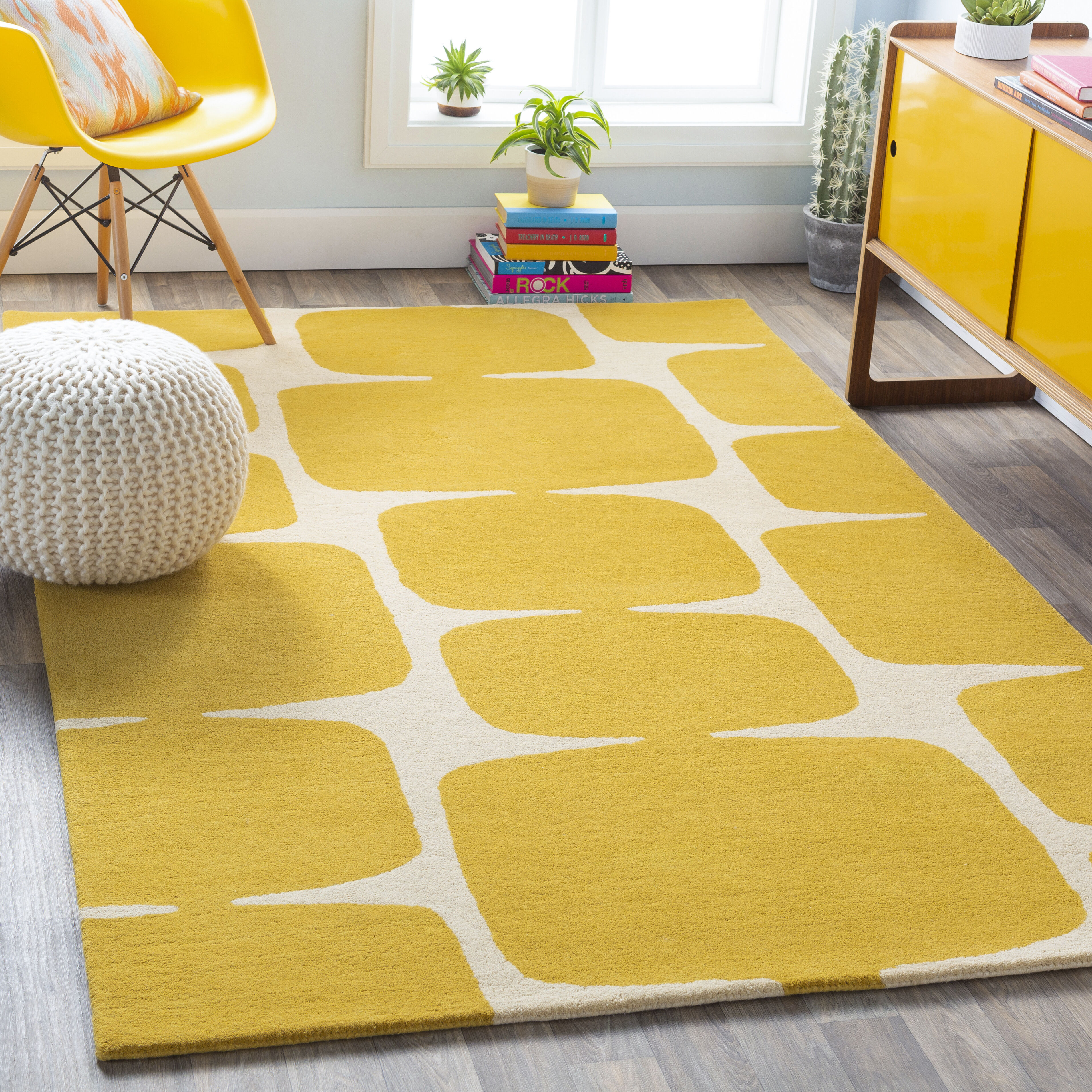 Scion 63 X 39 inch Mustard Rug in 3 x 5, Rectangle