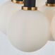 Gem LED 18 inch Black and Brushed Brass Chandelier Ceiling Light in White