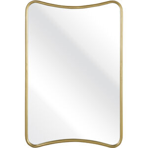 Gio 36 X 24 inch Brass with Clear Wall Mirror