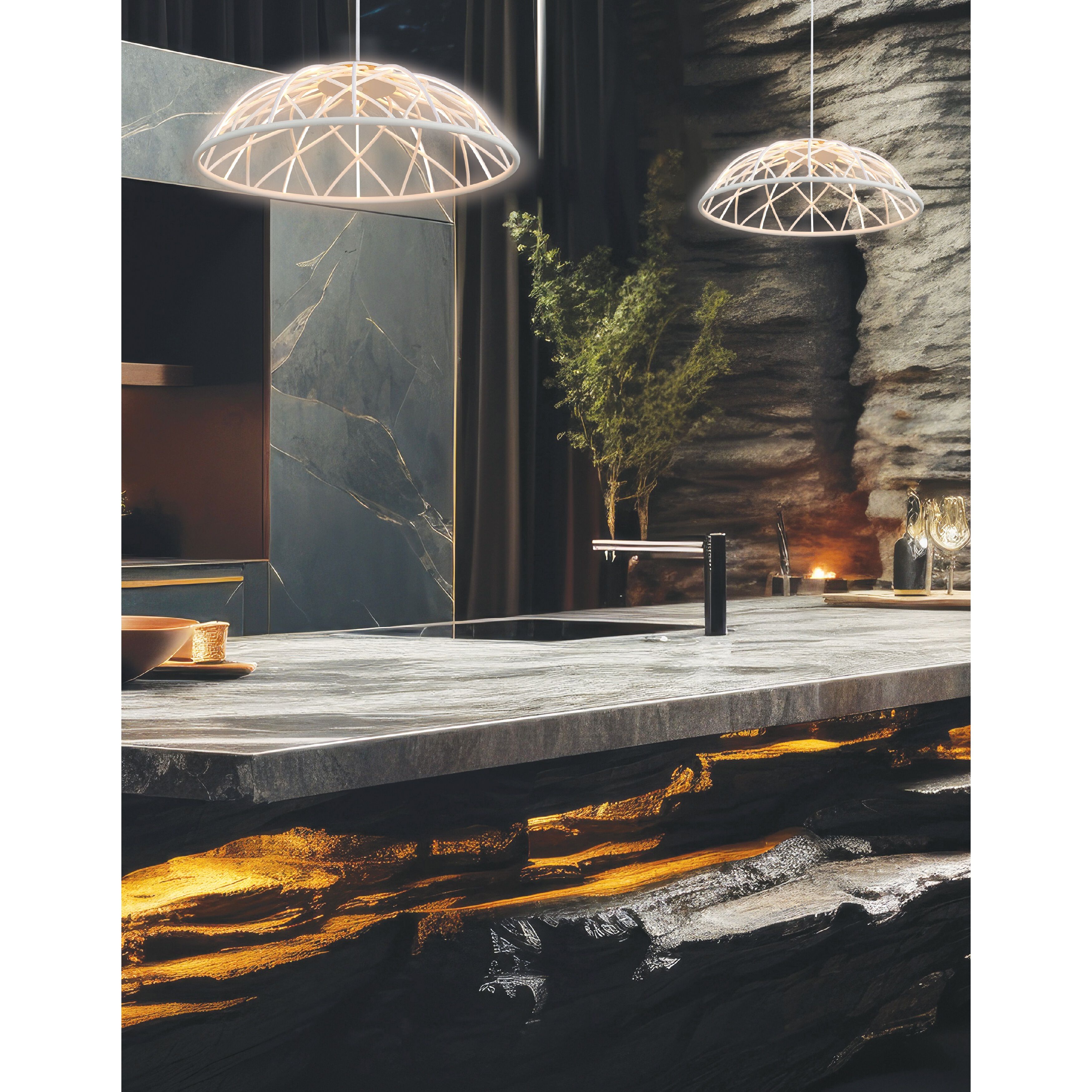 Pakuna LED 20 inch Matte White Pendant Ceiling Light