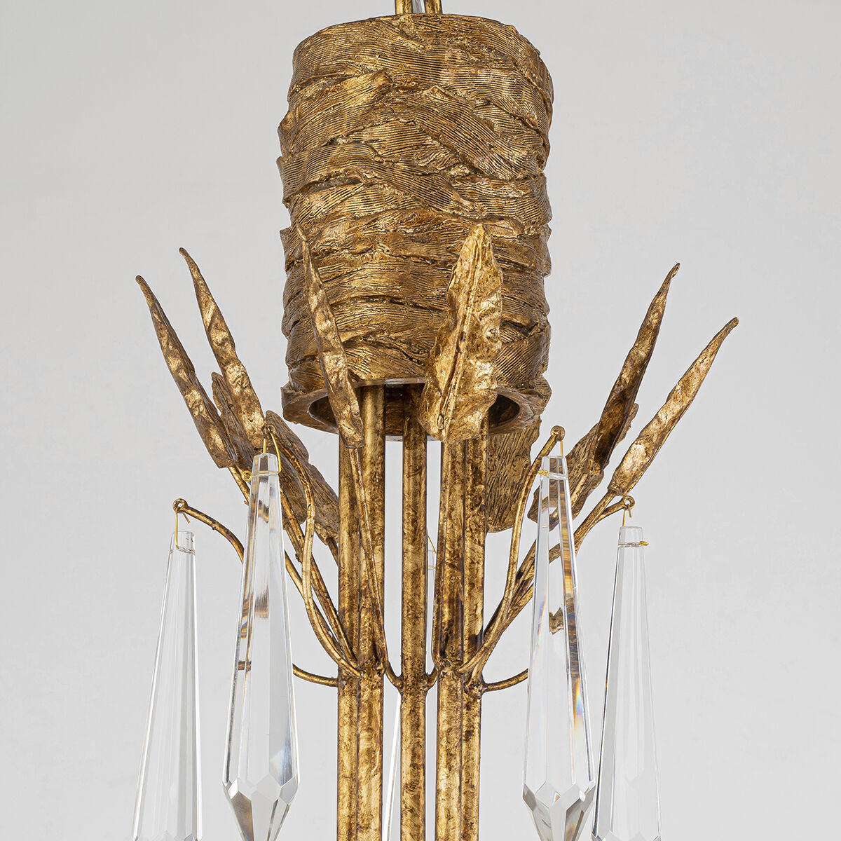 Palm d'Or 5 Light 32 inch Gold Chandelier Ceiling Light