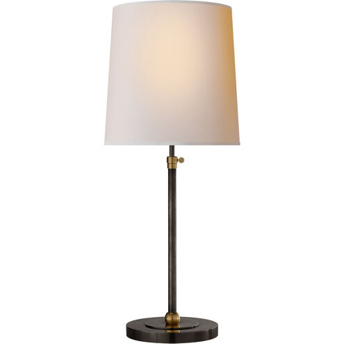 Thomas O'Brien Bryant 27.5 inch 60 watt Bronze and Hand-Rubbed Antique Brass Table Lamp Portable Light in Natural Paper, Large