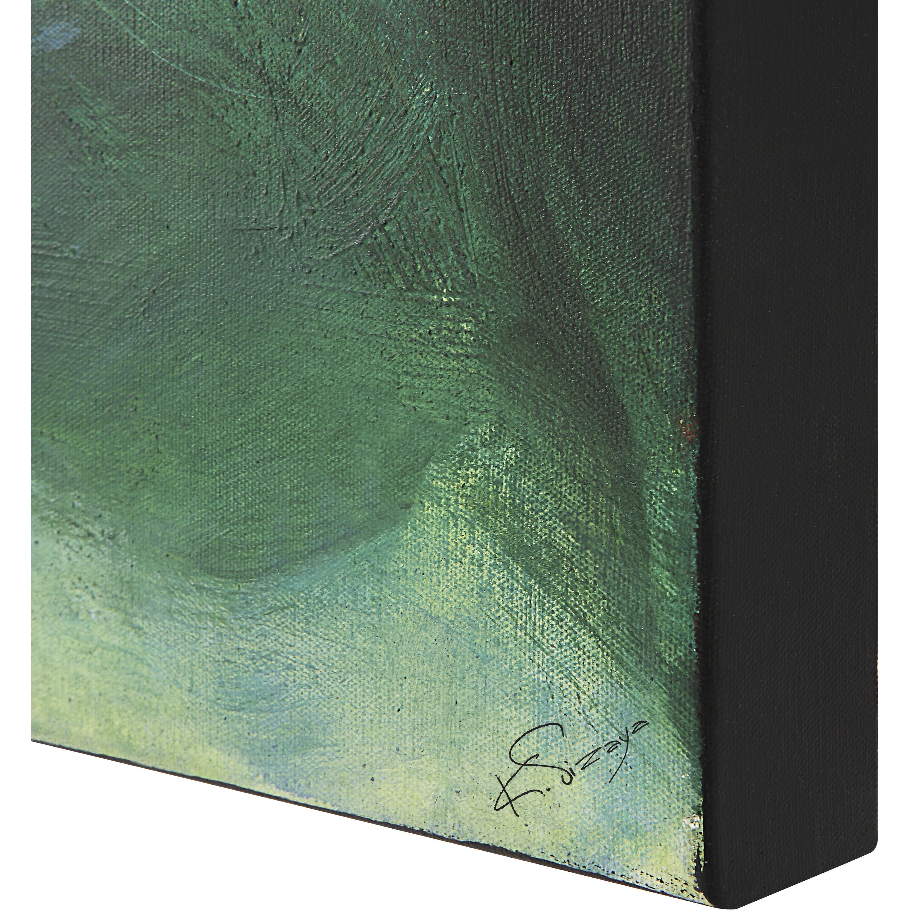 Tempress Green/Blue/Yellow/White Canvas Art