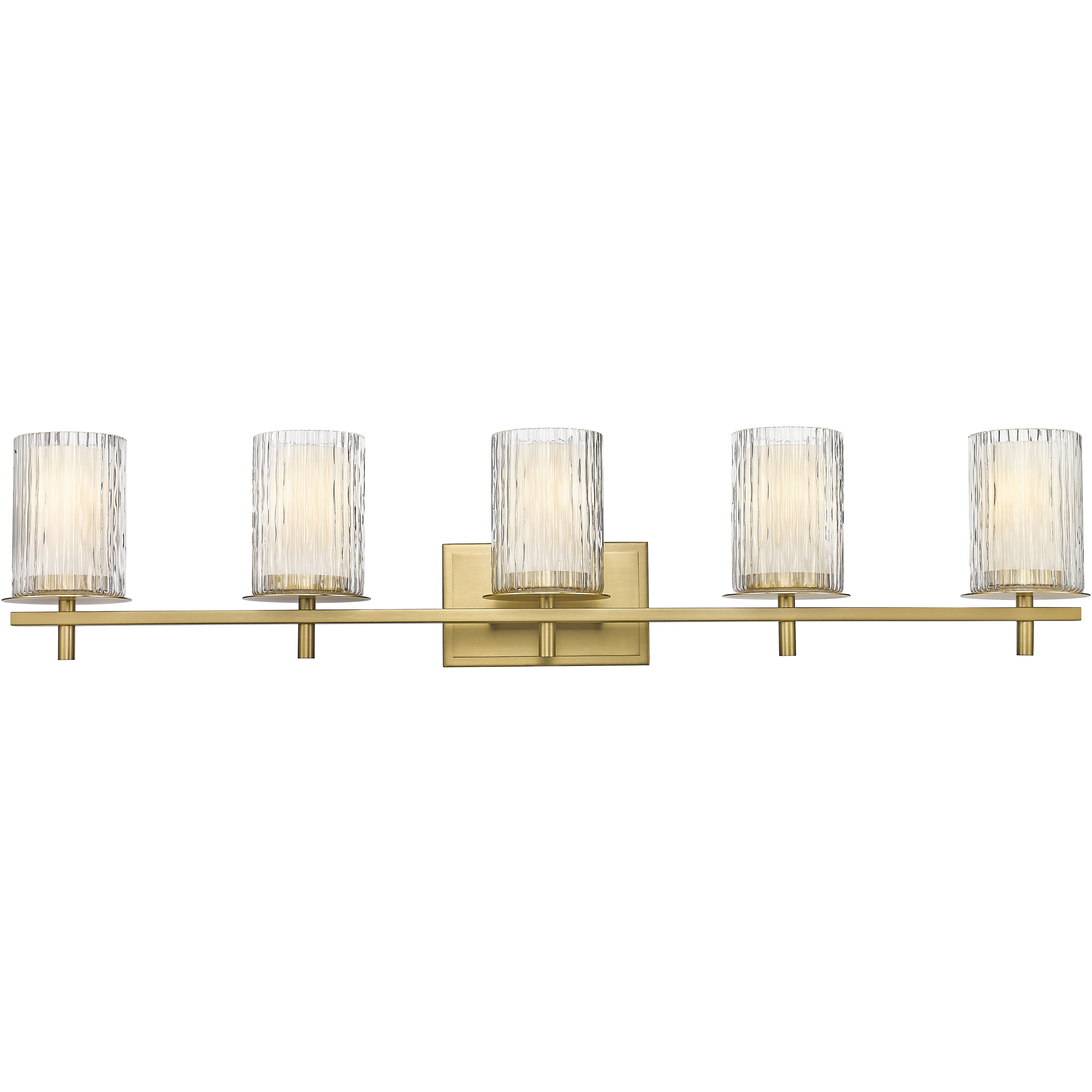 Grayson 5 Light 40 inch Modern Gold Vanity Wall Light