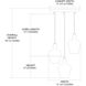 Menlow Park 3 Light 10 inch Oil Rubbed Bronze Multi Pendant Ceiling Light, Triangular
