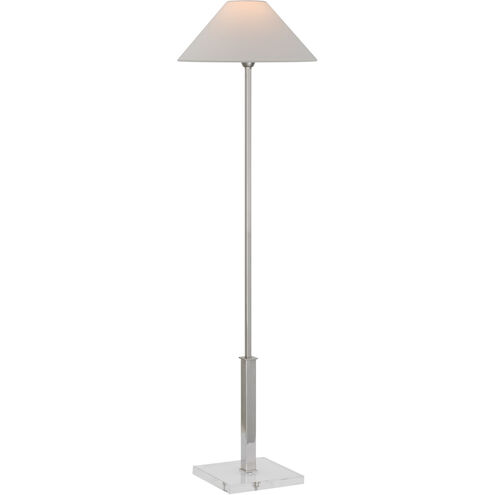 J. Randall Powers Asher 46 inch 6.50 watt Polished Nickel and Crystal Floor Lamp Portable Light