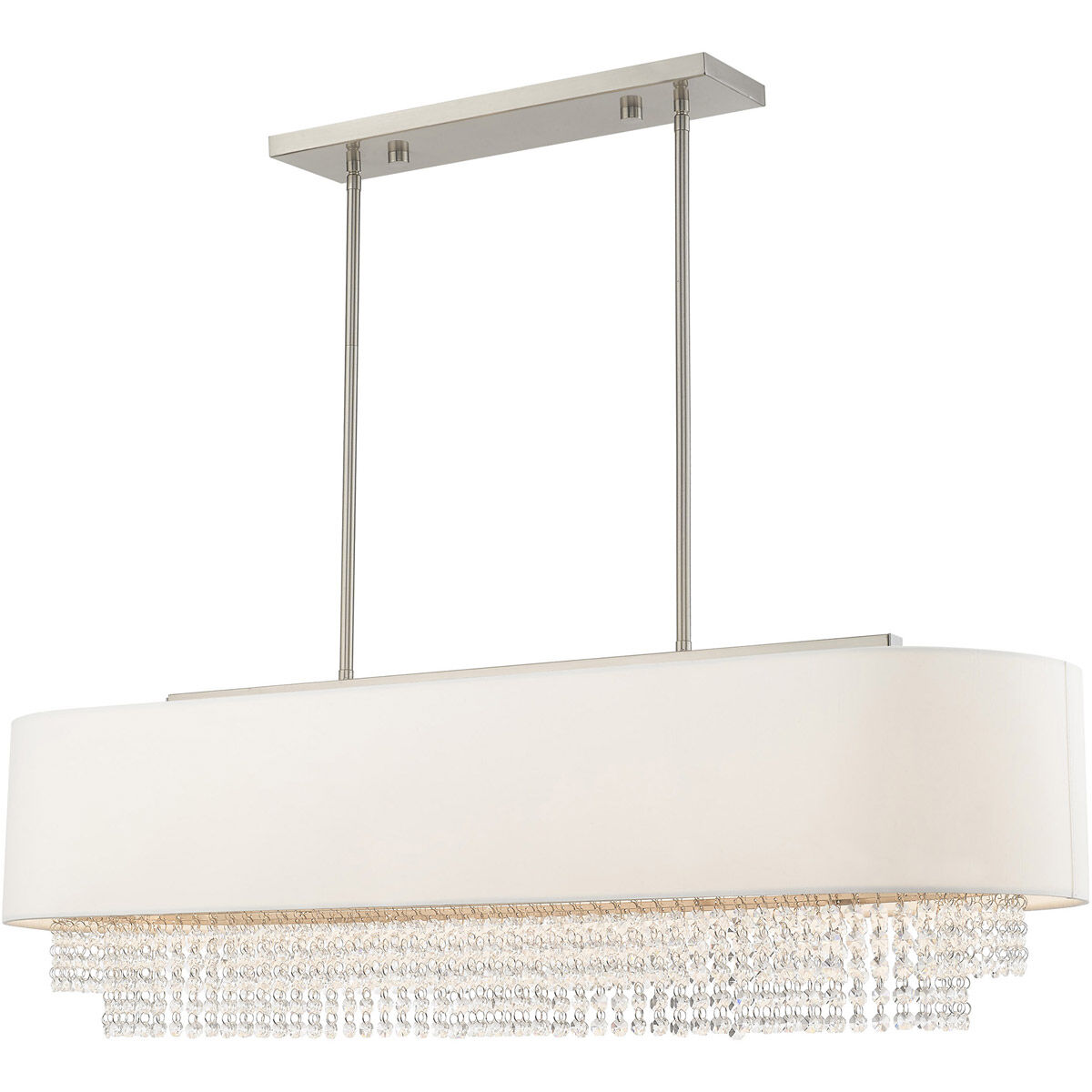 Carlisle 5 Light 41 inch Brushed Nickel Linear Chandelier Ceiling Light