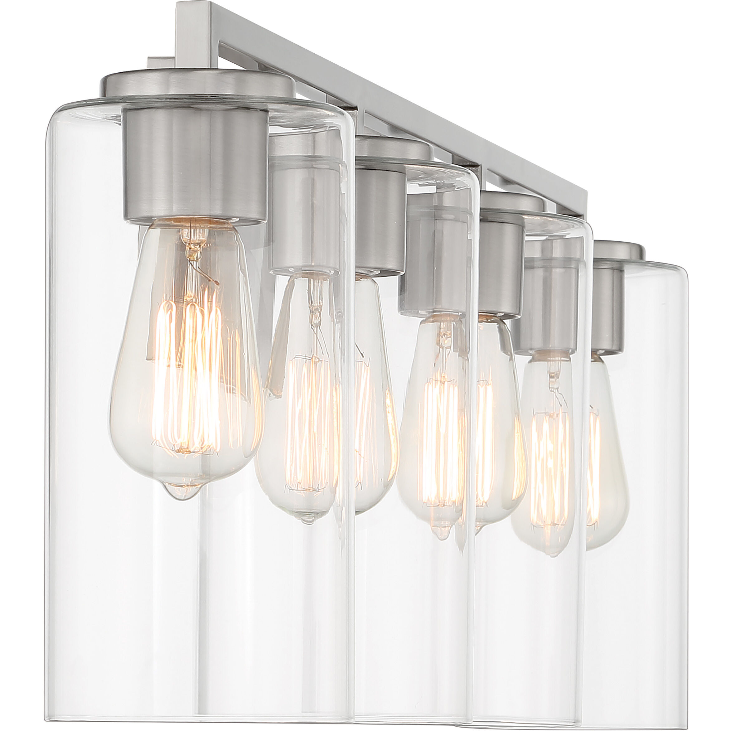 Acacia 4 Light 34 inch Brushed Nickel Bath Light Wall Light