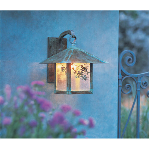 Evergreen 1 Light 15.12 inch Rustic Brown Outdoor Wall Mount in Rain Mist, T-Bar Overlay