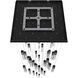 Original Glacier Avenue LED 36 inch Black Multi Port Pendant Ceiling Light in Bubbled