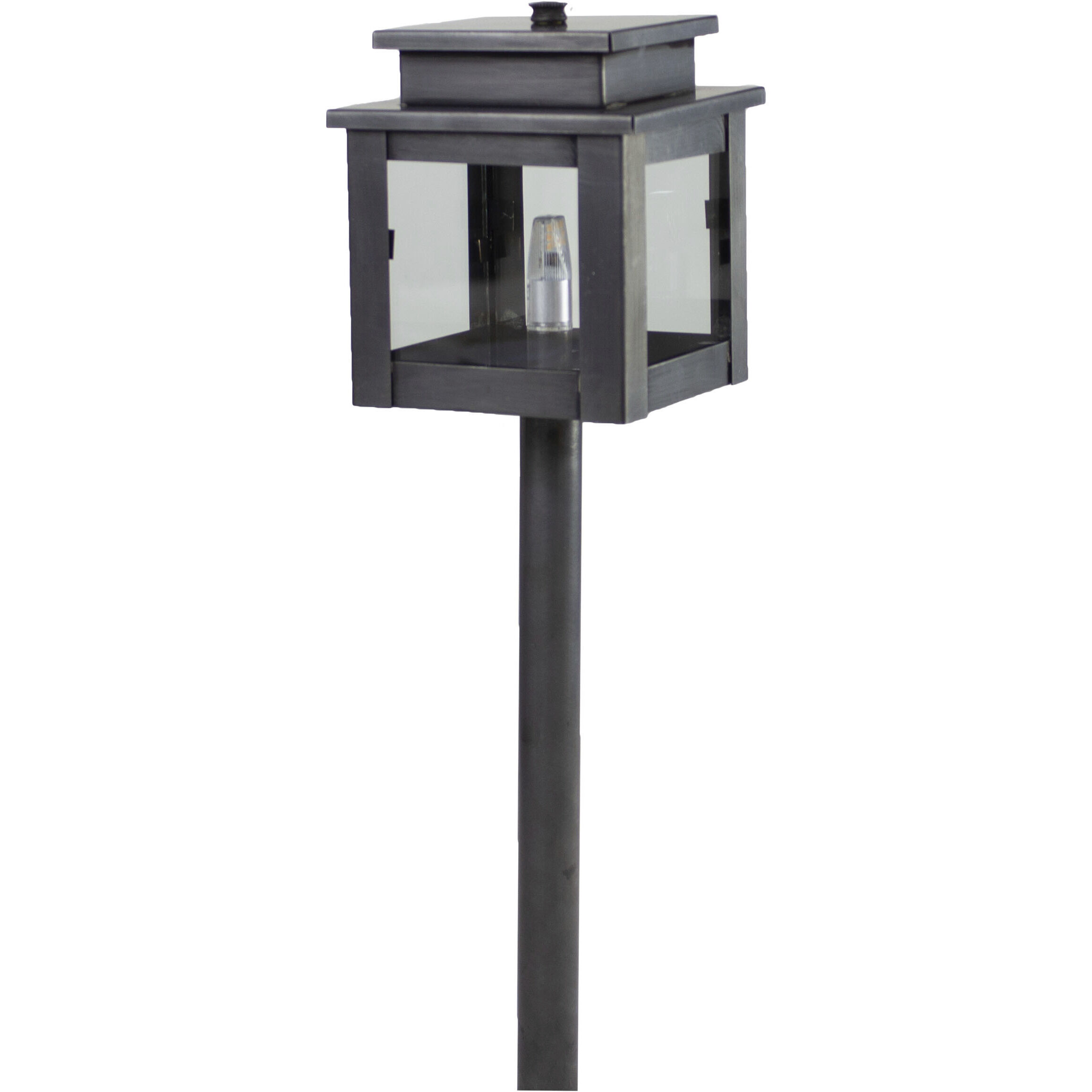 Hawthorne Empire Verdi Gris Path Light in Seedy Marine Glass