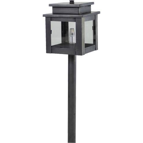 Hawthorne Empire Dark Antique Brass Path Light in Clear Seedy Glass