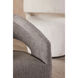 Barrow White Mist Dining Chair, Rolling