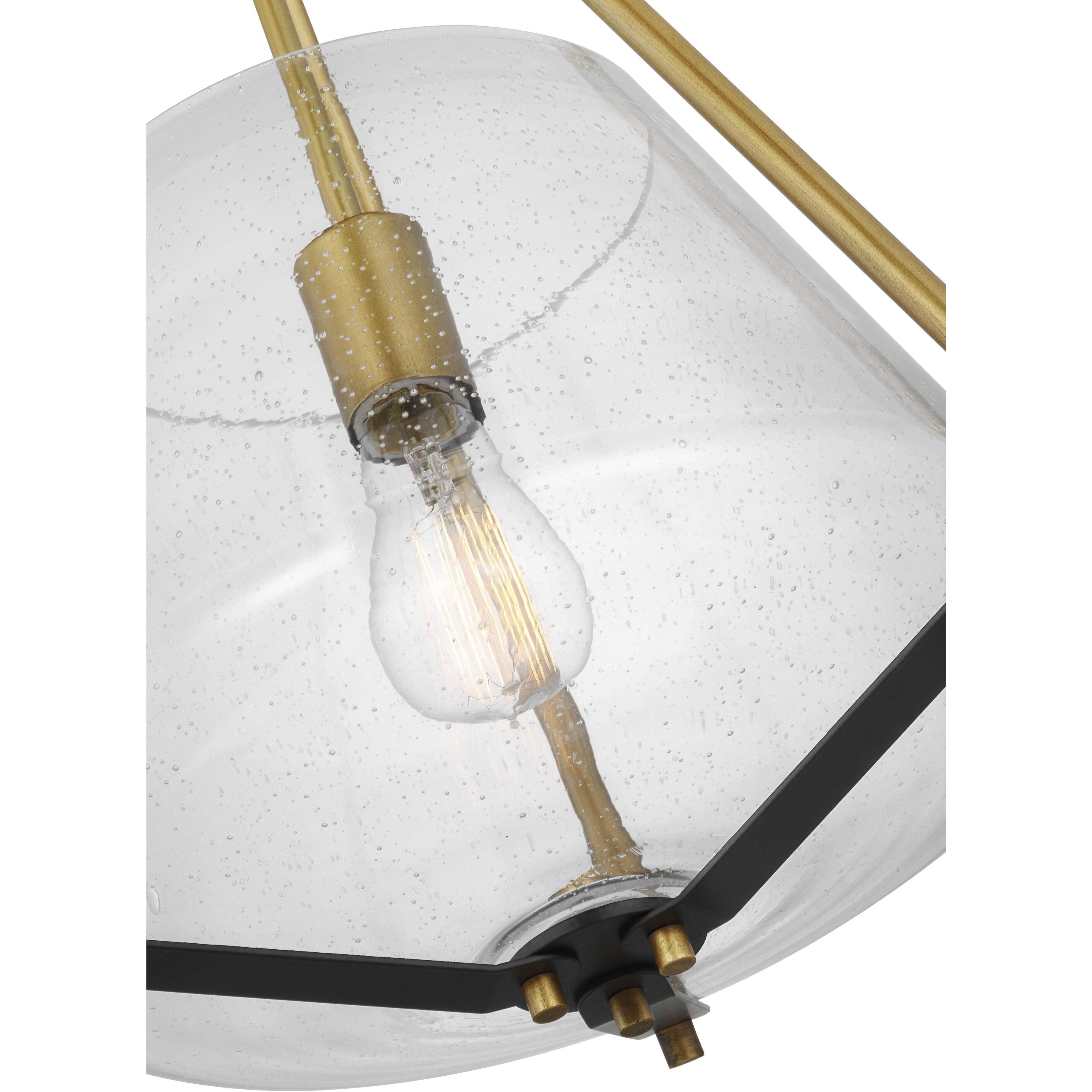 Starlight 1 Light 14.75 inch Matte Black and Natural Brass Pendant Ceiling Light