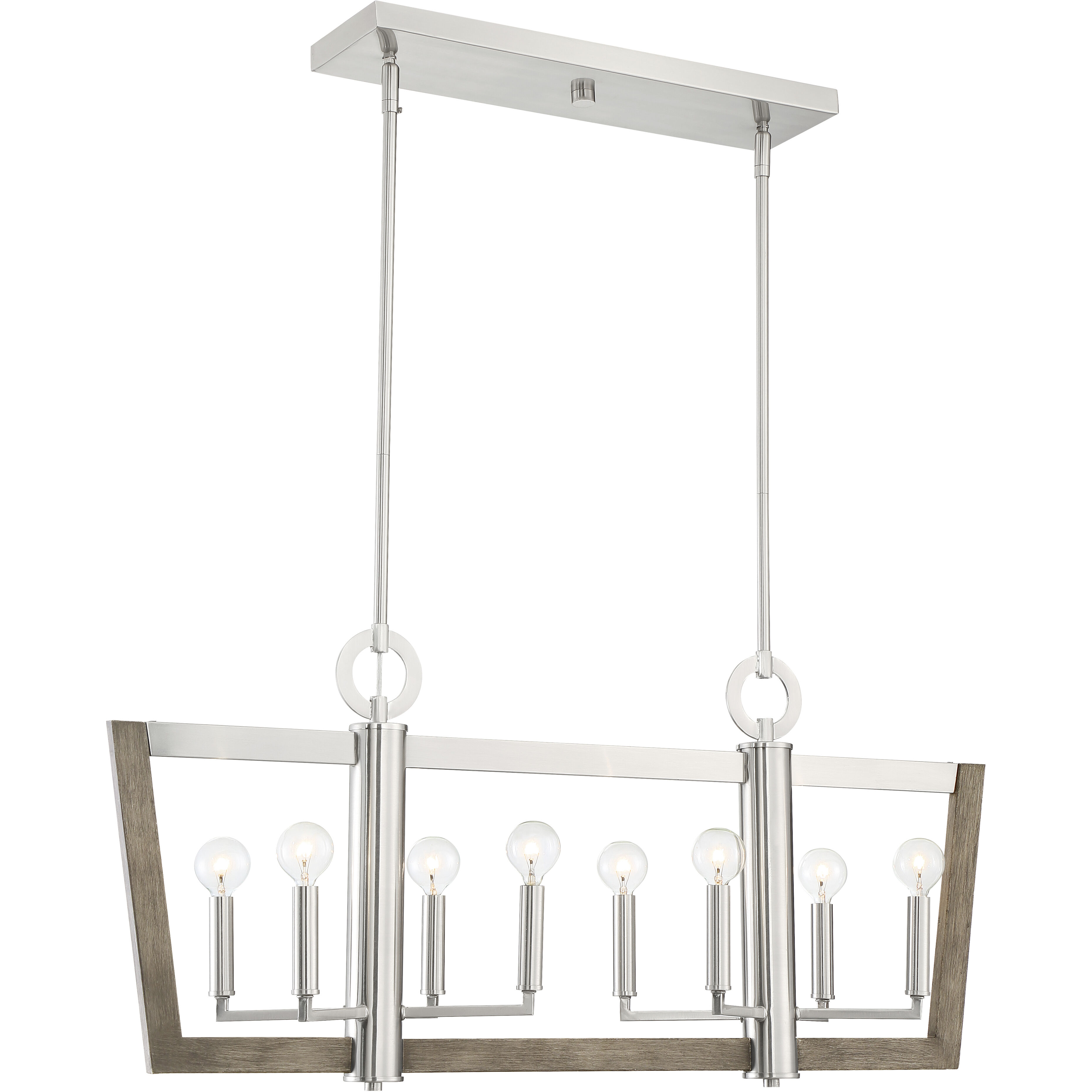 Westend 8 Light 36.5 inch Satin Platinum Chandelier Ceiling Light