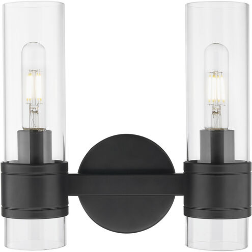Downtown Urban Arden 2 Light 11 inch Matte Black Bath Vanity Light Wall Light