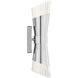 Fusion Collection - Lugano Family 1 Light 4.75 inch Polished Chrome and Ribbed Clear ADA Wall Sconce Wall Light, EVOLV