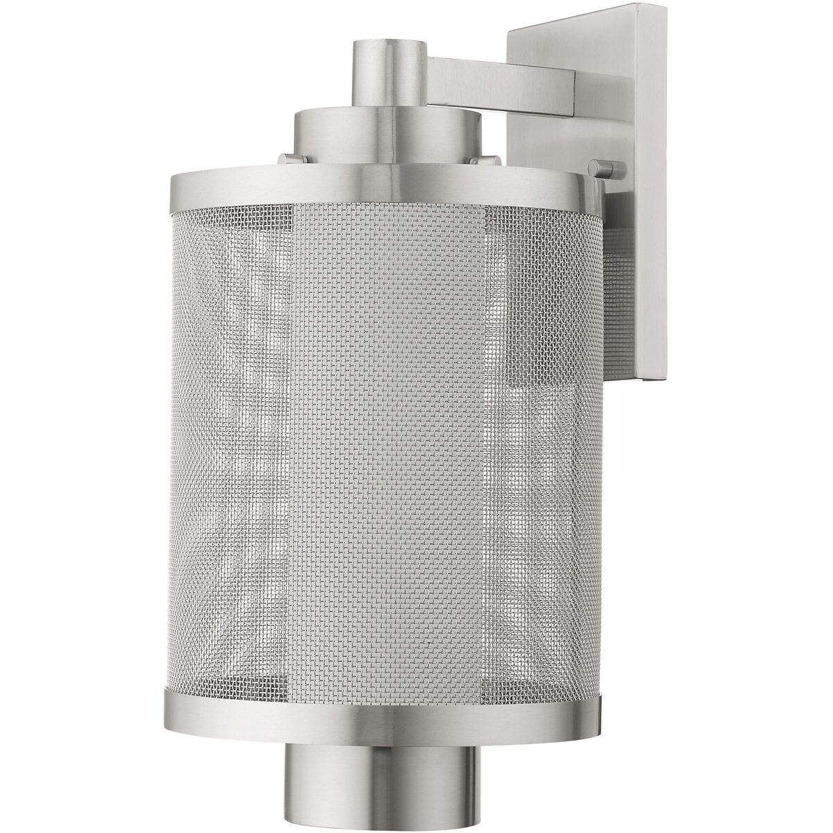 Nottingham 1 Light 17 inch Brushed Nickel Outdoor Wall Lantern