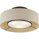 Ellsworth 3 Light 17 inch Bronze Semi Flush Mount Ceiling Light, Large