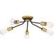 Latitude 5 Light 28 inch Western Bronze Flush Mount Ceiling Light