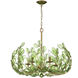 Bridget 5 Light 23.5 inch Soft Gold Chandelier Ceiling Light in Green