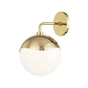 Ella 1 Light 7.5 inch Polished Brass Wall Sconce Wall Light