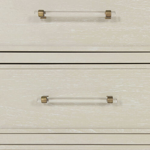 Alexandra Cerused White / Clear Acrylic / Stained Gold Chest