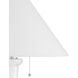 Classico 32.5 inch 75 watt White and Clear and Polished Nickel Table Lamp Portable Light