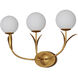 Rossville 3 Light 25.5 inch Contemporary Gold Leaf Wall Sconce Wall Light