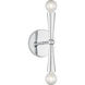 Contemporary 2 Light 4.75 inch Chrome Wall Sconce Wall Light