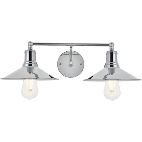 Etude 2 Light 21 inch Chrome Wall Sconce Wall Light