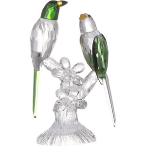 Parrot Green and Clear Décor Accent