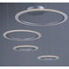 Saturn II LED LED 35.5 inch Matte Silver Multi-Light Pendant Ceiling Light