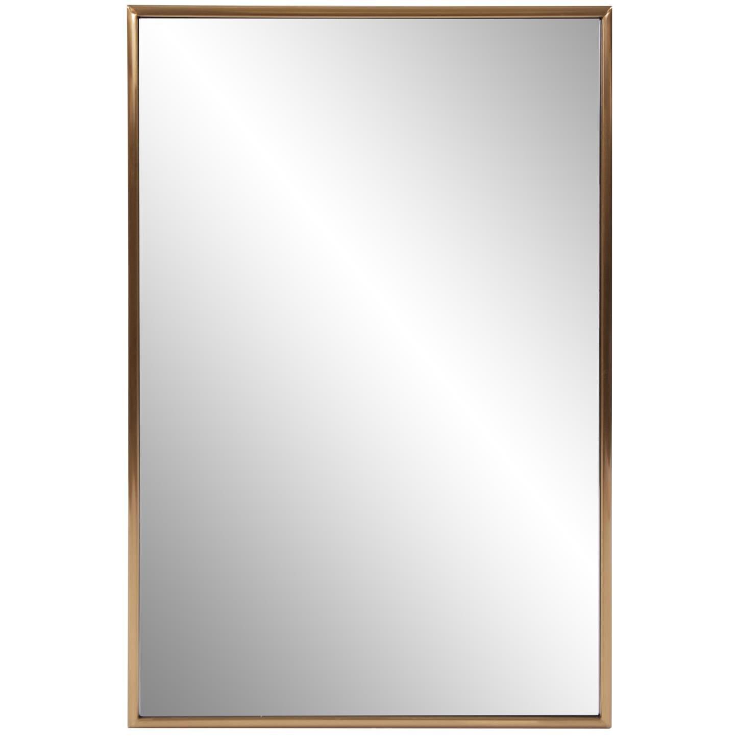 Yorkville 36 X 24 inch Brushed Brass Vanity Mirror