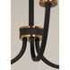Charlton 5 Light 26 inch Black and Antique Brass Chandelier Ceiling Light in Antique Brass and Black