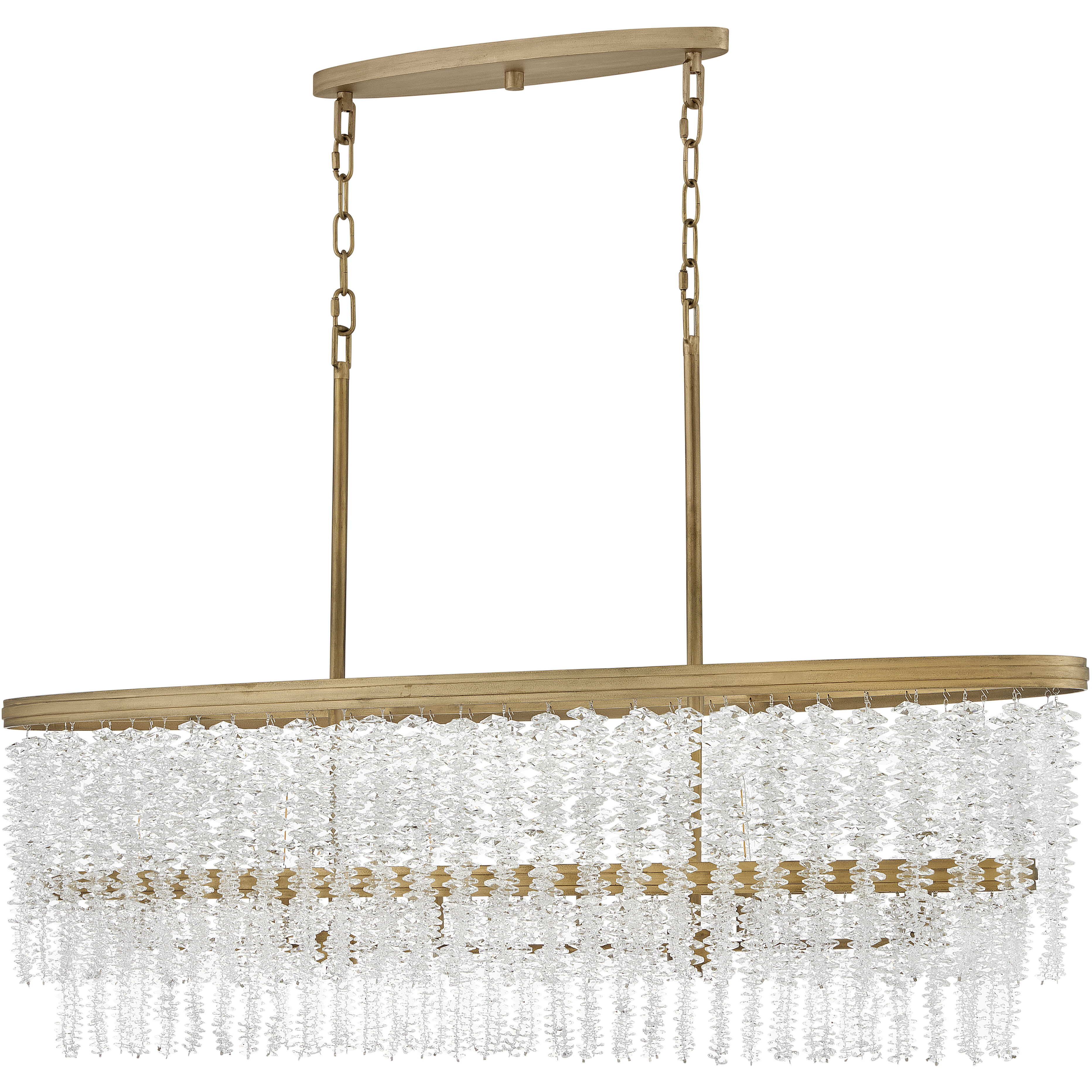 Rubina 6 Light 48 inch Burnished Gold Chandelier Ceiling Light