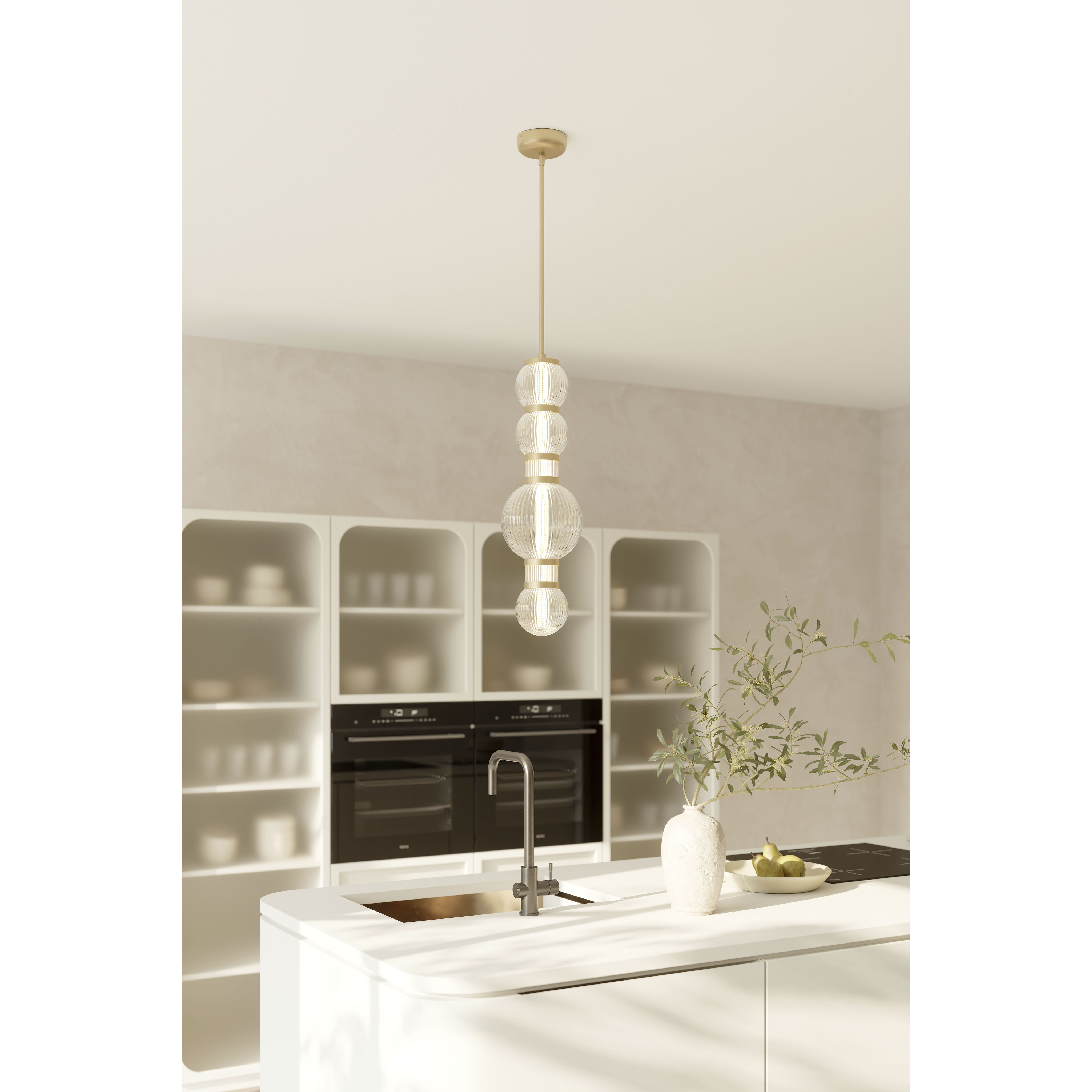Cordel LED 8 inch Legacy Brass Mini Pendant Ceiling Light