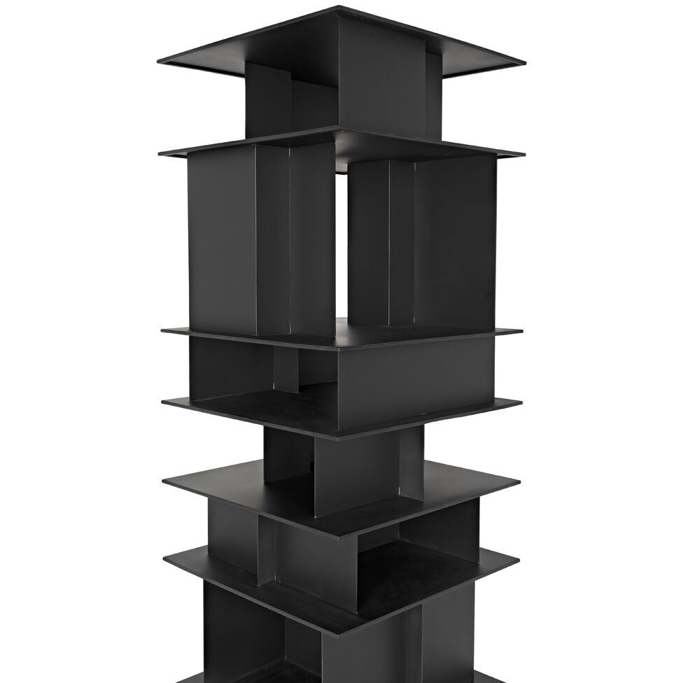 Pisa 77 X 25 X 25 inch Matte Black Shelf