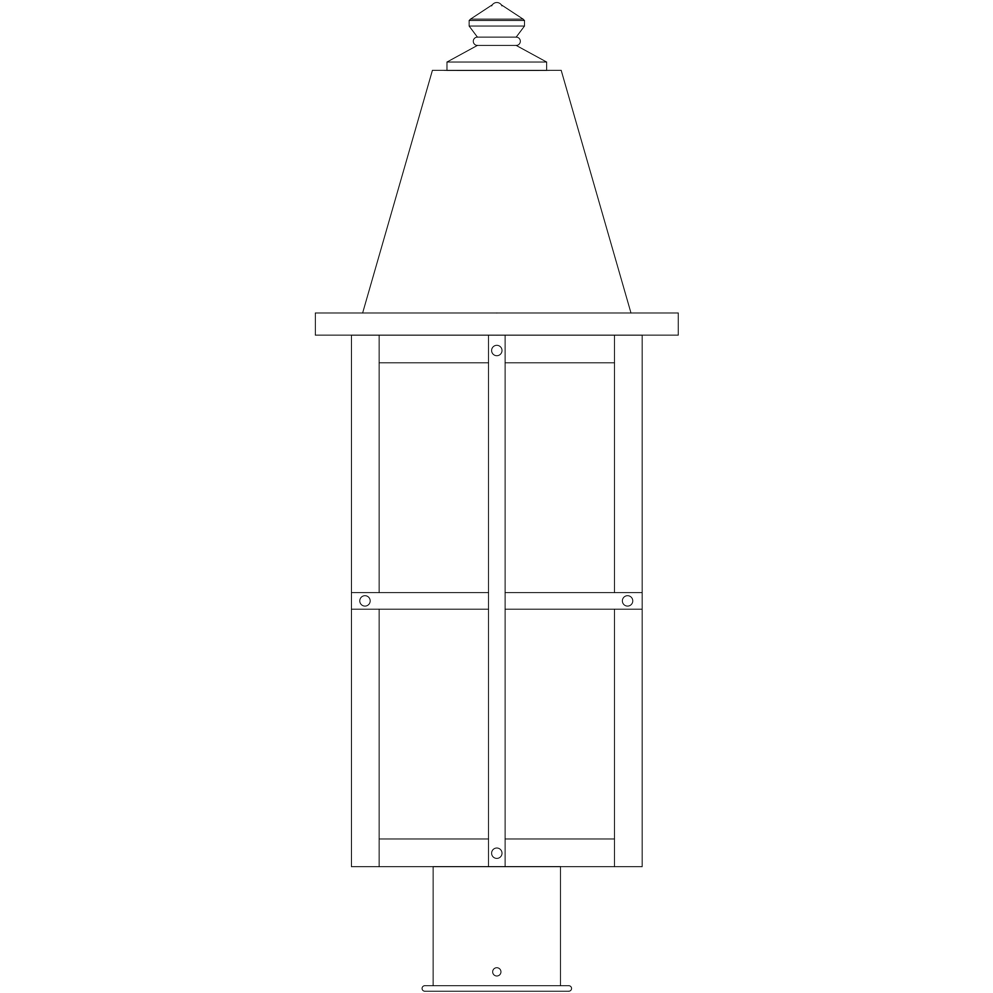 Hartford 1 Light 20.25 inch Pewter Post Mount in Almond Mica