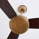 Hicks 60 inch Hand Rubbed Antique Brass with Dark Mahogany Blades Ceiling Fan in Hand-Rubbed Antique Brass