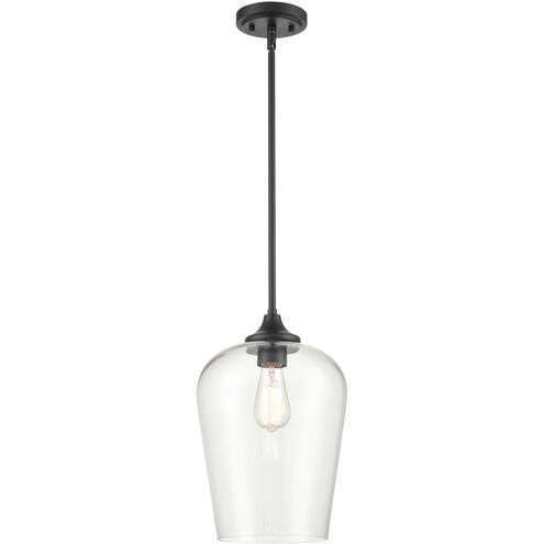 Ashford 1 Light 10 inch Matte Black Mini-Pendant Ceiling Light