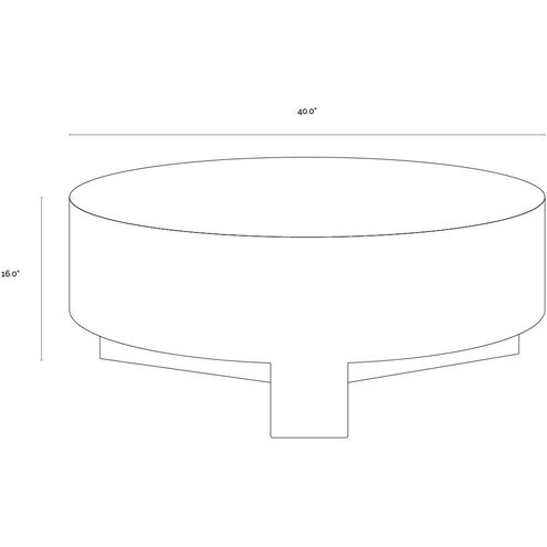 Mirella 40 X 16 inch White Outdoor Coffee Table