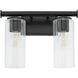Mercier 2 Light 14.25 inch Matte Black Vanity Light Wall Light