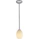 Brandy FireBird 1 Light 6 inch Brushed Steel Pendant Ceiling Light in White Firebird, Rod 
