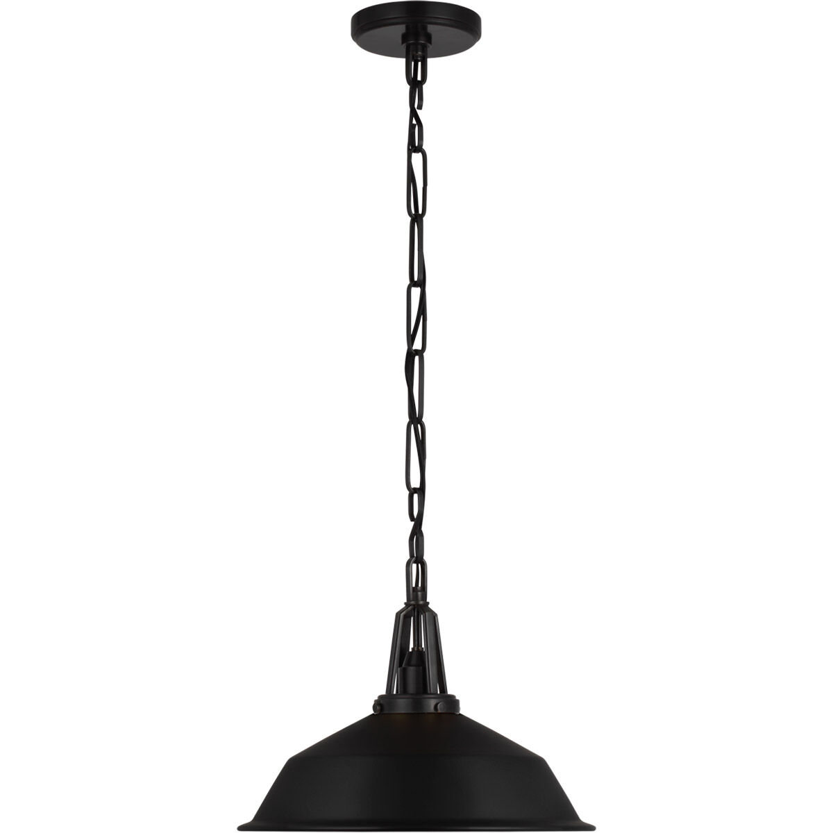 Chapman & Myers Layton LED 14 inch Bronze Pendant Ceiling Light in Matte Black