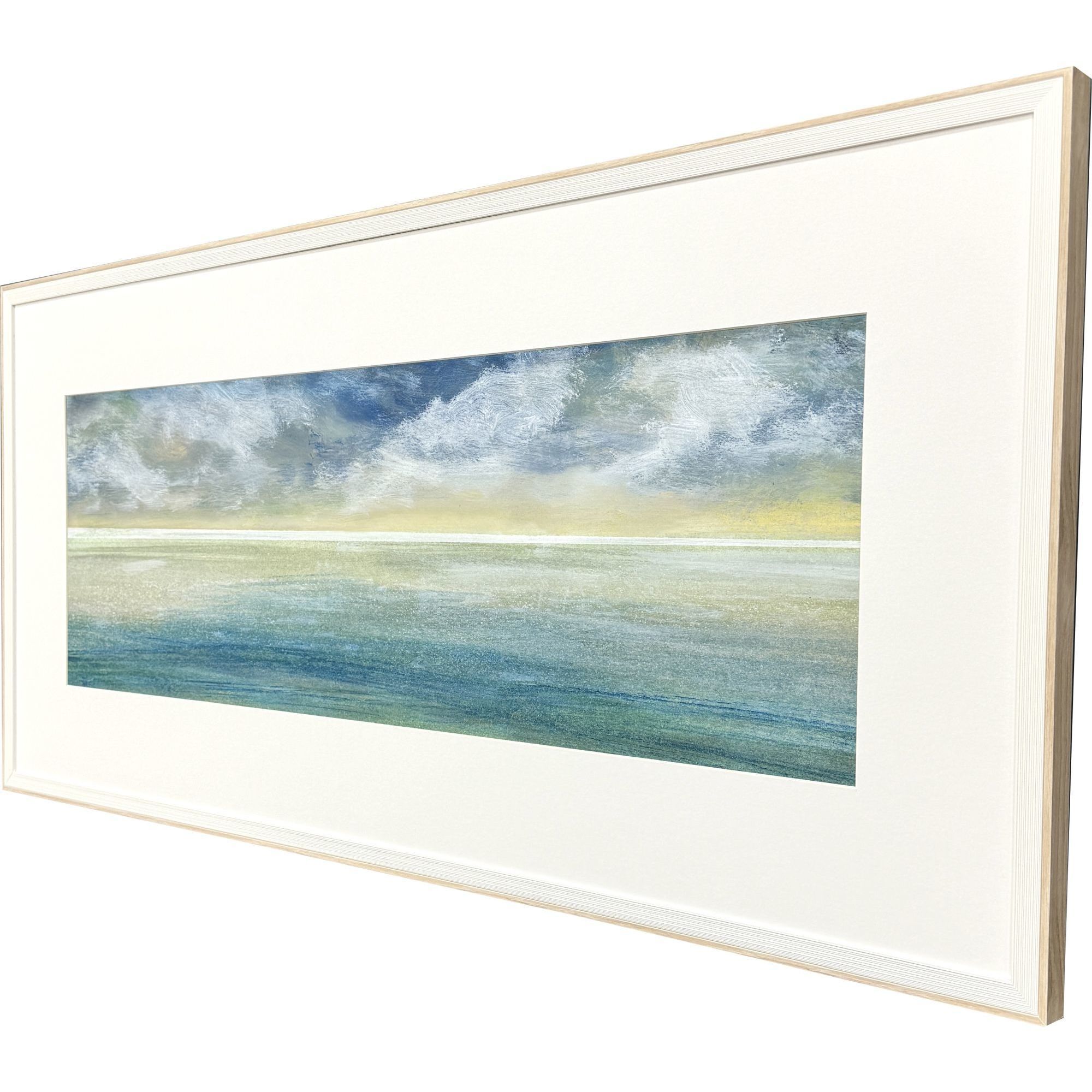 Marine Mist Blue and Green and White and Turquoise Framed Art