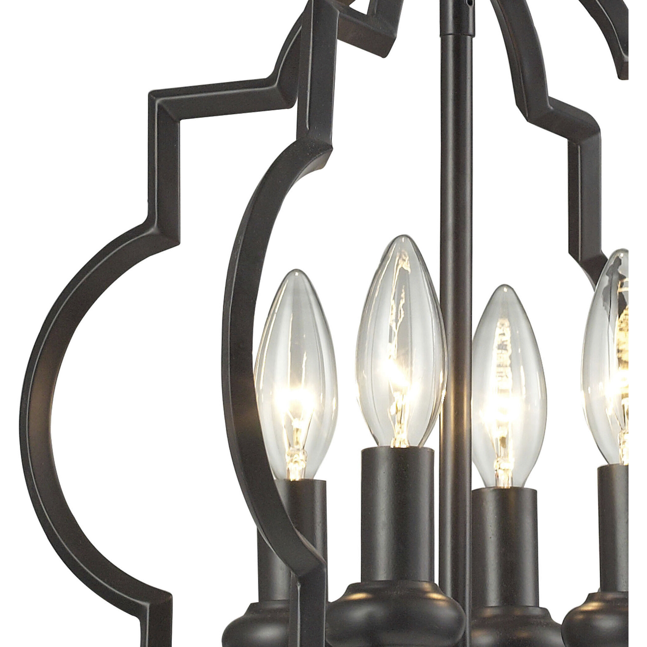 Chandette 4 Light 14 inch Oil Rubbed Bronze Chandelier Ceiling Light