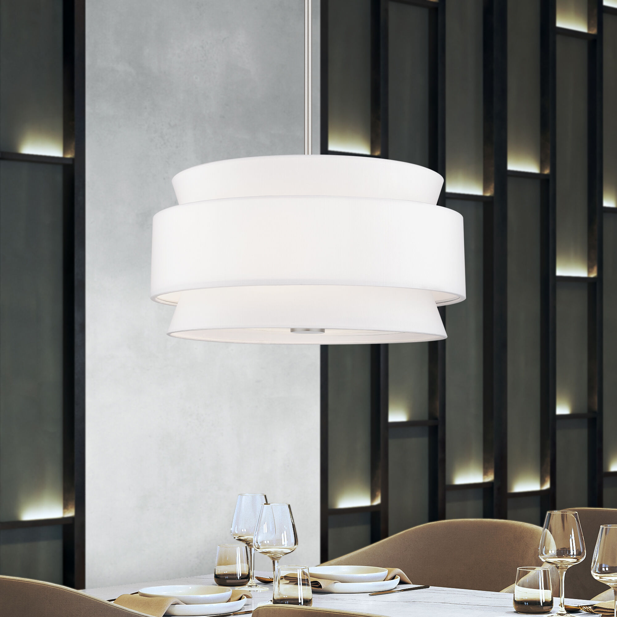 Fontana 4 Light 18 inch Brushed Nickel Pendant Chandelier Ceiling Light